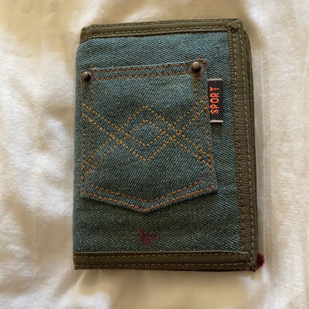 Denim Velcro Wallet